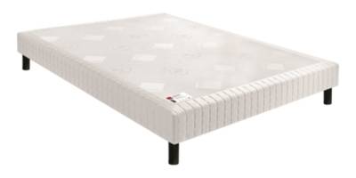 EPEDA Sommier  confort ferme deco nature carr&eacute; ecru 150x190