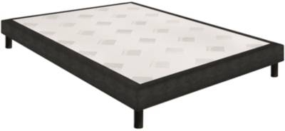 EPEDA Sommier  confort ferme deco nature 160x200 chin&eacute; gris