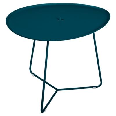 FERMOB Table basse &agrave; plateau amovible Cocotte  Bleu acapulco