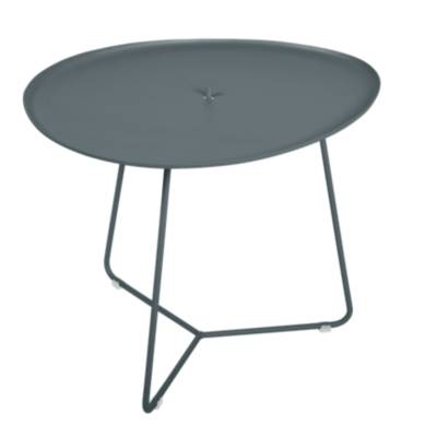 FERMOB Table basse &agrave; plateau amovible Cocotte  Gris Orage
