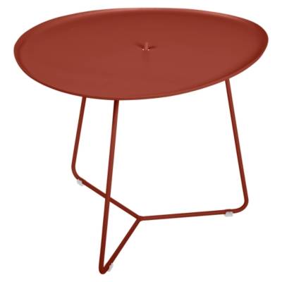 FERMOB Table basse Cocotte - Aluminium - Rouge ocre - 55x44.5cm