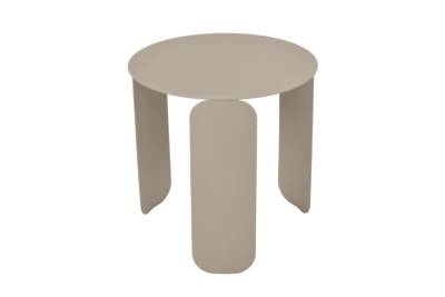 FERMOB Table Basse Ronde &Oslash;45 cm Bebop en Acier et Aluminium  Muscade