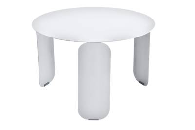 FERMOB Table Basse Ronde &Oslash;60 cm Bebop en Acier et Aluminium  Blanc