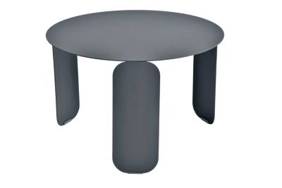 FERMOB Table Basse Ronde &Oslash;60 cm Bebop en Acier et Aluminium  Carbone