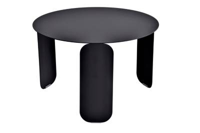 FERMOB Table Basse Ronde &Oslash;60 cm Bebop en Acier et Aluminium  R&eacute;glisse