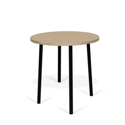 Table basse PLY 50 placage ch&ecirc;ne clair et m&eacute;tal noir TEMAHOME