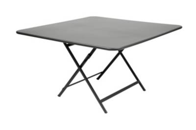 FERMOB  Table pliante CARACT&Egrave;RE - 47 anthracite - carr&eacute;, 128 x 128 cm