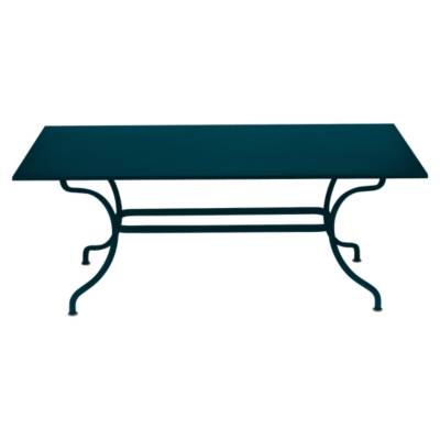 FERMOB Table  Romane 180 x 100 cm, tout acier Bleu acapulco