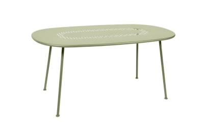 FERMOB  Table ovale Lorette  - 65 vert tilleul