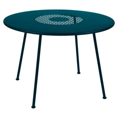 FERMOB Table Lorette Diam&egrave;tre 110 cm  Bleu acapulco