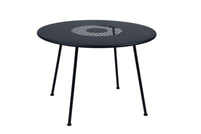 FERMOB Table Lorette Diam&egrave;tre 110 cm  Carbone