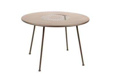FERMOB Table Lorette Diam&egrave;tre 110 cm  Muscade