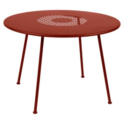 FERMOB Table Lorette Diam&egrave;tre 110 cm  Ocre rouge