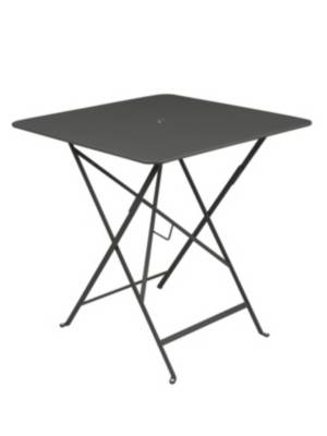 FERMOB  Table pliante BISTRO carr&eacute;e - 47 anthracite mat - 71 x 71 cm