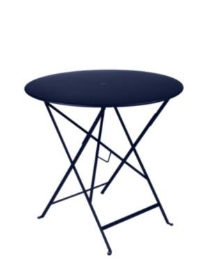 FERMOB  Table pliante BISTRO ronde - 92 bleu abysse - &Oslash; 77 cm