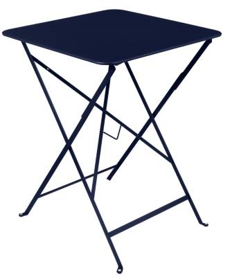 FERMOB  Table pliante BISTRO carr&eacute;e - 92 bleu abysse - 71 x 71 cm
