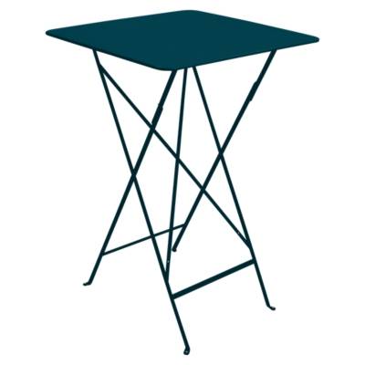 FERMOB  Table pliante BISTRO carr&eacute;e - 21 bleu acapulco - 71 x 71 cm