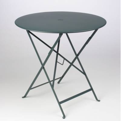 FERMOB  Table pliante BISTRO ronde - 02 vert c&egrave;dre - &Oslash; 77 cm