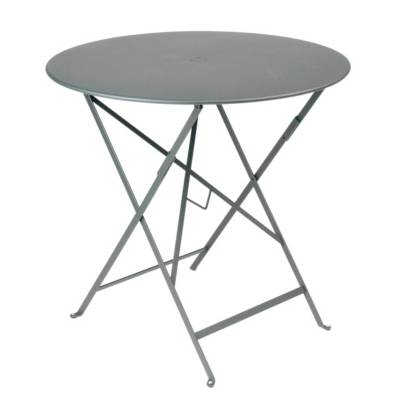 FERMOB Table pliante BISTRO ronde - 67 rouge coquelicot - &Oslash; 117 cm