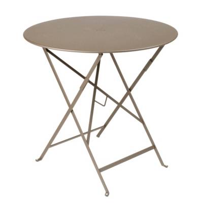 FERMOB  Table pliante BISTRO ronde - 14 muscade - &Oslash; 77 cm