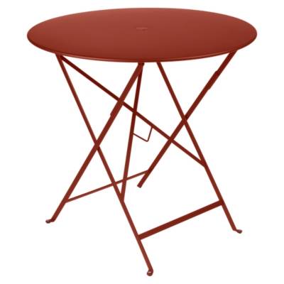 FERMOB  Table pliante BISTRO ronde - 20 ocre rouge - &Oslash; 77 cm