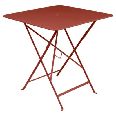 FERMOB  Table pliante BISTRO carr&eacute;e - 20 ocre rouge - 71 x 71 cm