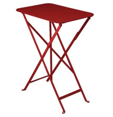 FERMOB Table de jardin pliante en m&eacute;tal  Bistro 37 x 57 cm piment