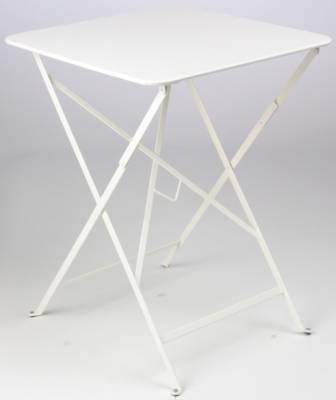 FERMOB  Table pliante BISTRO carr&eacute;e - 01 blanc coton - 57 x 57 cm