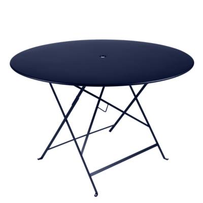 FERMOB  Table pliante BISTRO ronde - 92 bleu abysse - &Oslash; 117 cm