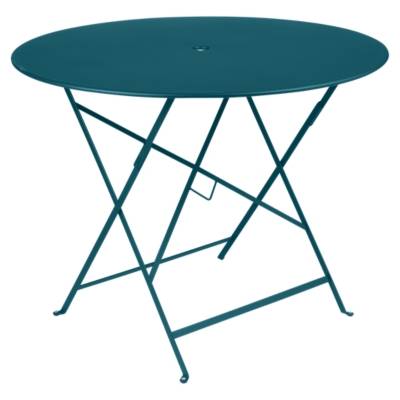 FERMOB  Table pliante BISTRO ronde - 21 bleu acapulco - &Oslash; 96 cm