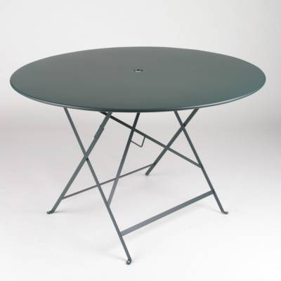 FERMOB  Table pliante BISTRO ronde - 02 vert c&egrave;dre - &Oslash; 117 cm