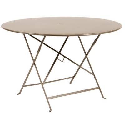FERMOB  Table pliante BISTRO ronde - 14 muscade - &Oslash; 117 cm
