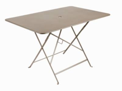 FERMOB Table de jardin en m&eacute;tal Bistro muscade pliante 117 x 77 cm 