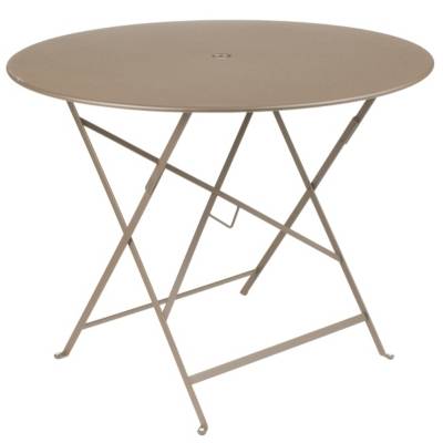 FERMOB Table de jardin en m&eacute;tal Bistro muscade pliante &oslash;96 cm 