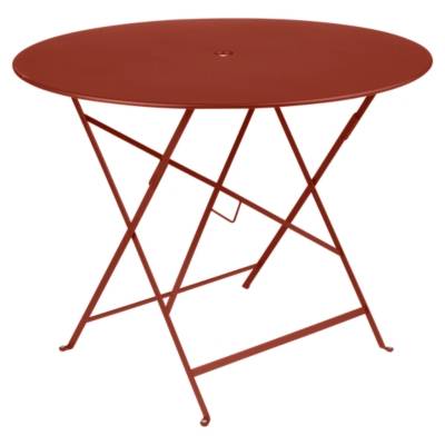 FERMOB  Table pliante BISTRO ronde - 20 ocre rouge - &Oslash; 96 cm