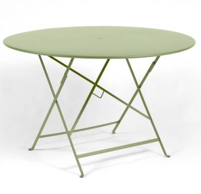 FERMOB  Table pliante BISTRO ronde - 65 vert tilleul - &Oslash; 117 cm