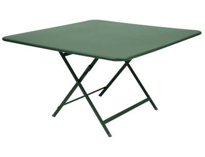 FERMOB  Table pliante CARACT&Egrave;RE - 02 vert c&egrave;dre - carr&eacute;, 128 x 128 cm