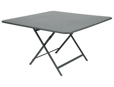 FERMOB  Table pliante CARACT&Egrave;RE - 26 gris orage - carr&eacute;, 128 x 128 cm