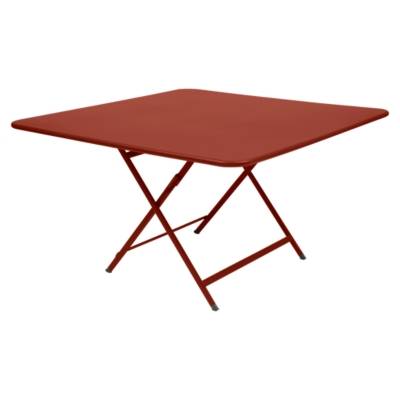 FERMOB  Table pliante CARACT&Egrave;RE - 20 ocre rouge - carr&eacute;, 128 x 128 cm