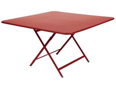 FERMOB  Table pliante CARACT&Egrave;RE - 43 chili - carr&eacute;, 128 x 128 cm
