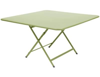 FERMOB  Table pliante CARACT&Egrave;RE - 65 vert tilleul - carr&eacute;, 128 x 128 cm
