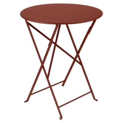 FERMOB  Table pliante BISTRO ronde - 20 ocre rouge - &Oslash; 60 cm