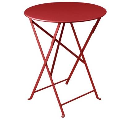 FERMOB  Table pliante BISTRO ronde - 43 chili mat - &Oslash; 60 cm