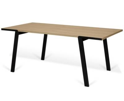 Table &agrave; manger drift - ch&ecirc;ne naturel et noir - temahome 9500.614088