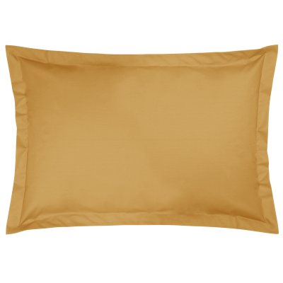 CAMIF Taie de traversin coton bio Fil & Sens -50 x 75 cm-Jaune Curry