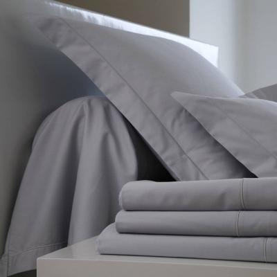 BLANC DES VOSGES Taie d'oreiller Satin  - M&eacute;tal - 65 x 65 cm