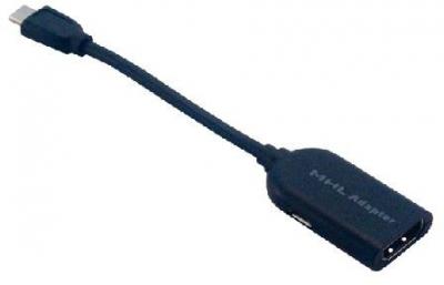 MCL SAMAR MCL CG-296C/A - Adaptateur audio/vid&eacute;o - HDMI, Micro-USB de type B (alimentation uniquement) femelle pour Micro-USB de type B m&acirc;le - 7.5 cm - pour Samsung Galaxy Note II, S II, S III