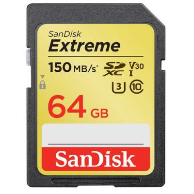 SANDISK  Carte m&eacute;moire SDXC Extreme 64 Go - SDSDXV6064G