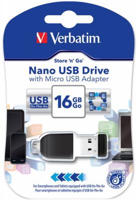 VERBATIM  Store 'n' Go Nano USB Drive - cl&eacute; USB - 16 Go 