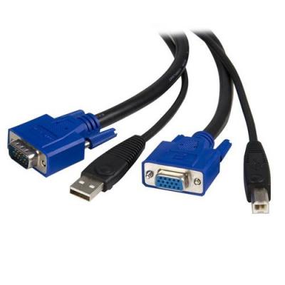 STARTECH.COM Startech 1.8m 2 In 1 Usb Kvm Cable Noir